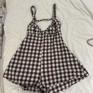 Princess Polly checkered romper